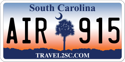 SC license plate AIR915