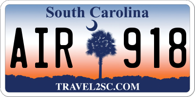 SC license plate AIR918