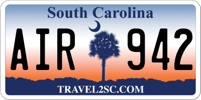 SC license plate AIR942