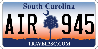 SC license plate AIR945