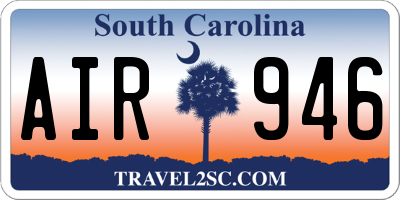 SC license plate AIR946
