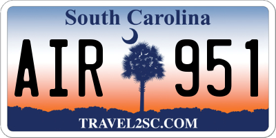 SC license plate AIR951