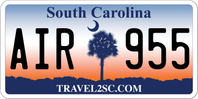 SC license plate AIR955