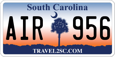 SC license plate AIR956