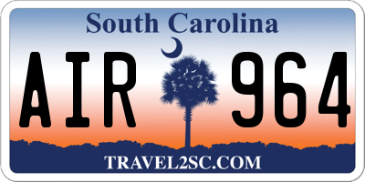 SC license plate AIR964