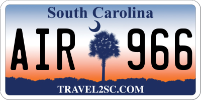 SC license plate AIR966