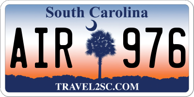 SC license plate AIR976