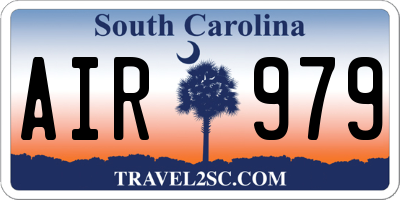 SC license plate AIR979