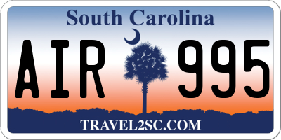 SC license plate AIR995