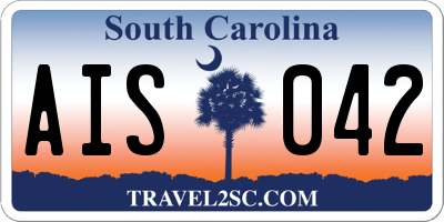 SC license plate AIS042