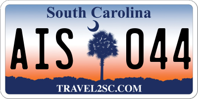 SC license plate AIS044