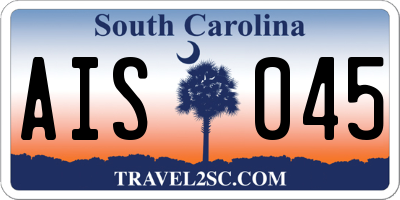 SC license plate AIS045
