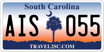 SC license plate AIS055
