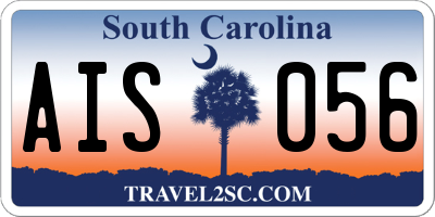 SC license plate AIS056