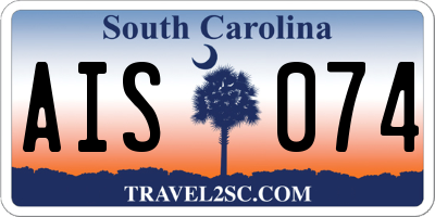 SC license plate AIS074