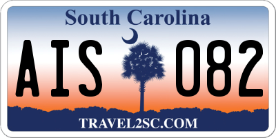 SC license plate AIS082