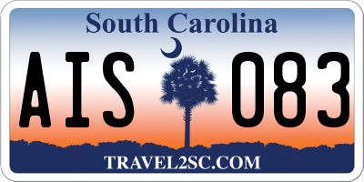 SC license plate AIS083