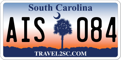 SC license plate AIS084