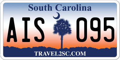 SC license plate AIS095