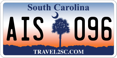 SC license plate AIS096