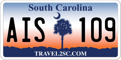 SC license plate AIS109
