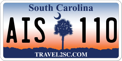 SC license plate AIS110