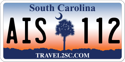 SC license plate AIS112