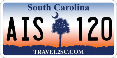 SC license plate AIS120