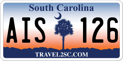SC license plate AIS126
