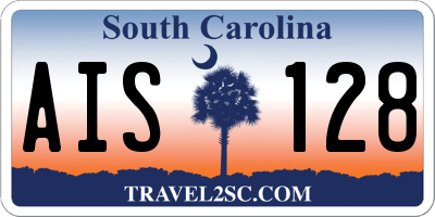 SC license plate AIS128