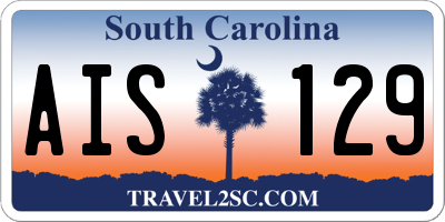 SC license plate AIS129