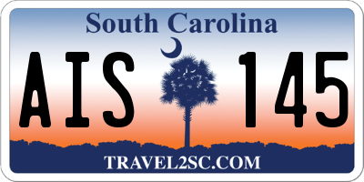 SC license plate AIS145