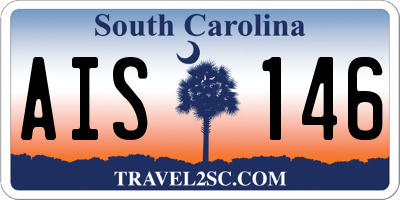 SC license plate AIS146