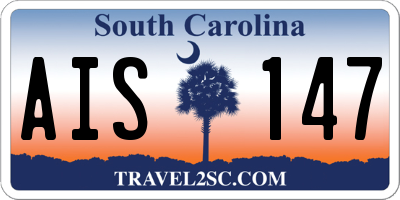SC license plate AIS147