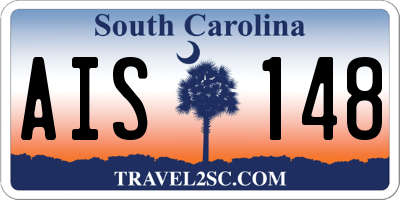 SC license plate AIS148