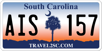 SC license plate AIS157