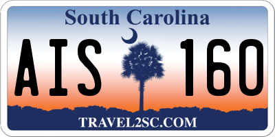 SC license plate AIS160