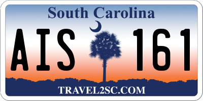SC license plate AIS161