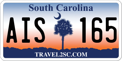 SC license plate AIS165