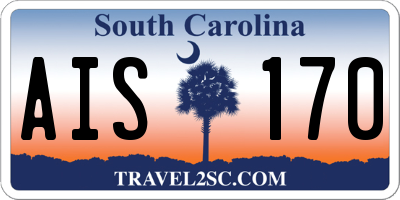 SC license plate AIS170