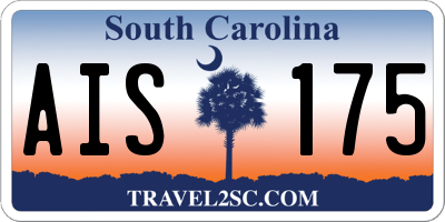 SC license plate AIS175