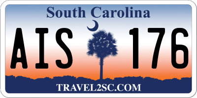SC license plate AIS176