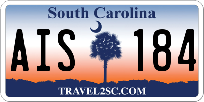 SC license plate AIS184