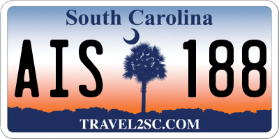 SC license plate AIS188