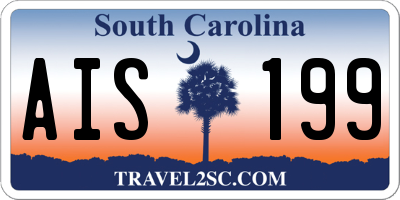 SC license plate AIS199