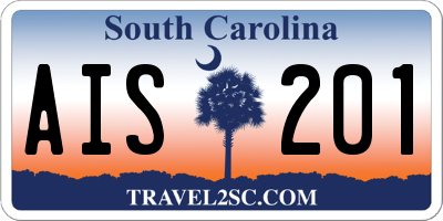 SC license plate AIS201