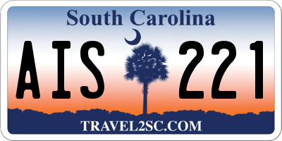 SC license plate AIS221