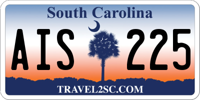 SC license plate AIS225
