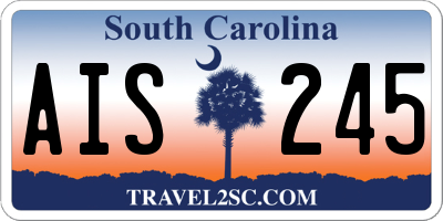 SC license plate AIS245