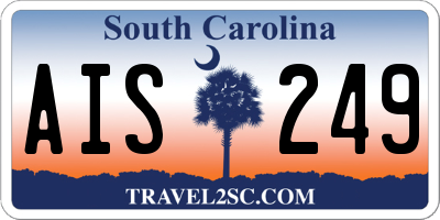 SC license plate AIS249